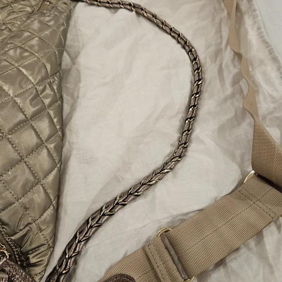MZ Wallace Quilted Metallic Crossbody Bag - Picture 4 of 6
